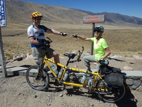 Dennis Struck, Terry Struck, and the Bee at Inferno Pass, 3042m/9980', Tucumán Province, Argentina.